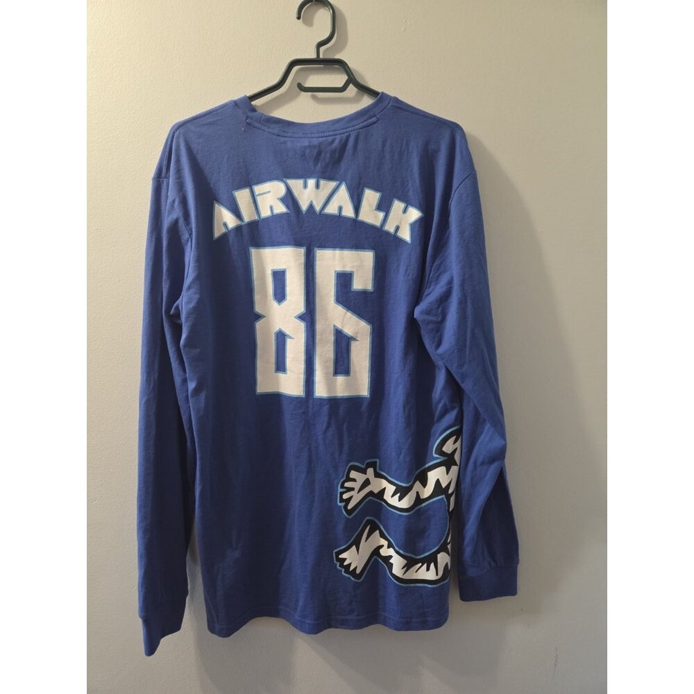 Airwalk Long Sleeves Blue Men T-Shirt Medium Pre-Owned - Picture 3 of 7